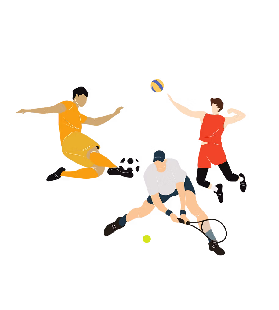 Athletes connecting for sports